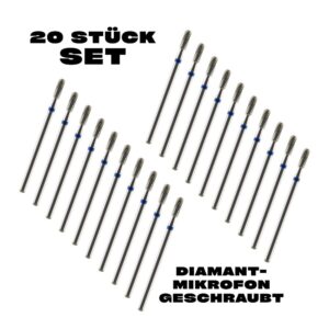 SET 20 Stk x 2,3/7 mm DIAMANT-MIKROFON GESCHRAUBT (8005314)