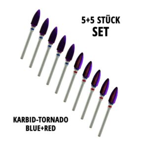 SET 5+5 Stk x 6,0 mm KARBID-TORNADO BLUE (1170545) + RED (1170546)