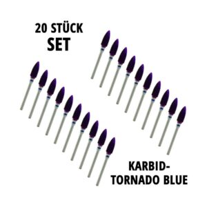 SET 20 Stk x 6,0 mm KARBID-TORNADO BLUE (1170545)
